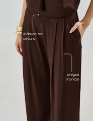 Calça Vicenza Monica Marrom Natureza