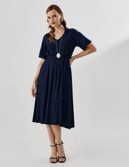Vestido Marbella Marcela Azul Marinho