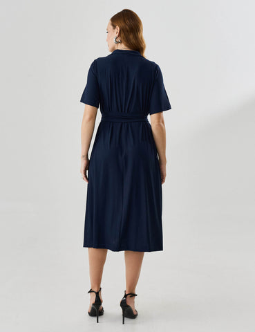 Vestido Marbella Marcela Azul Marinho