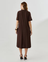 Vestido Marbella Marcela Marrom Natureza