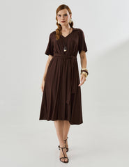 Vestido Marbella Marcela Marrom Natureza