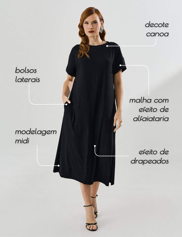 Vestido Marbella Marina Preto