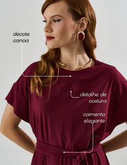 Vestido Marbella Marina Bordo
