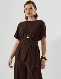 Blusa Marbella Madu Marrom Natureza