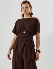 Blusa Marbella Madu Marrom Natureza