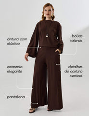 Calça Marbella Melissa Marrom Natureza