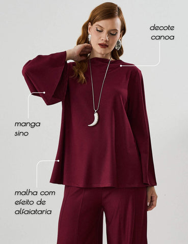 Blusa Marbella Mariane Bordo