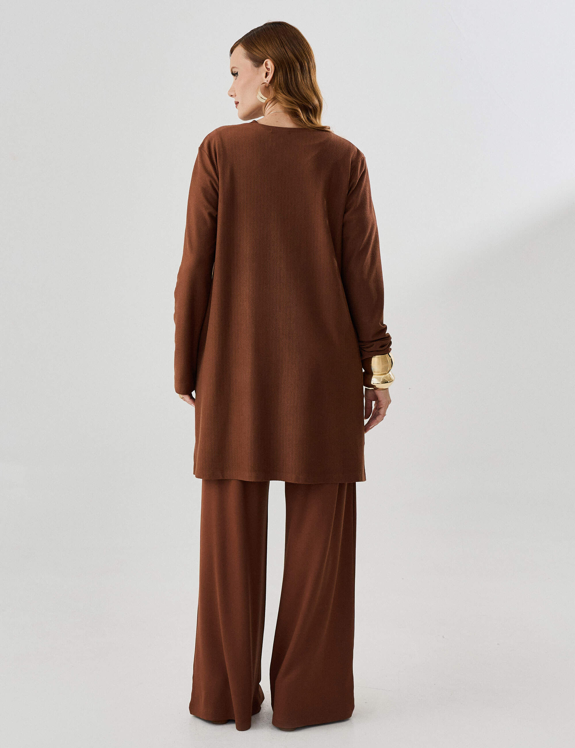 Cardigan Creponado Miranda Marrom Tamara