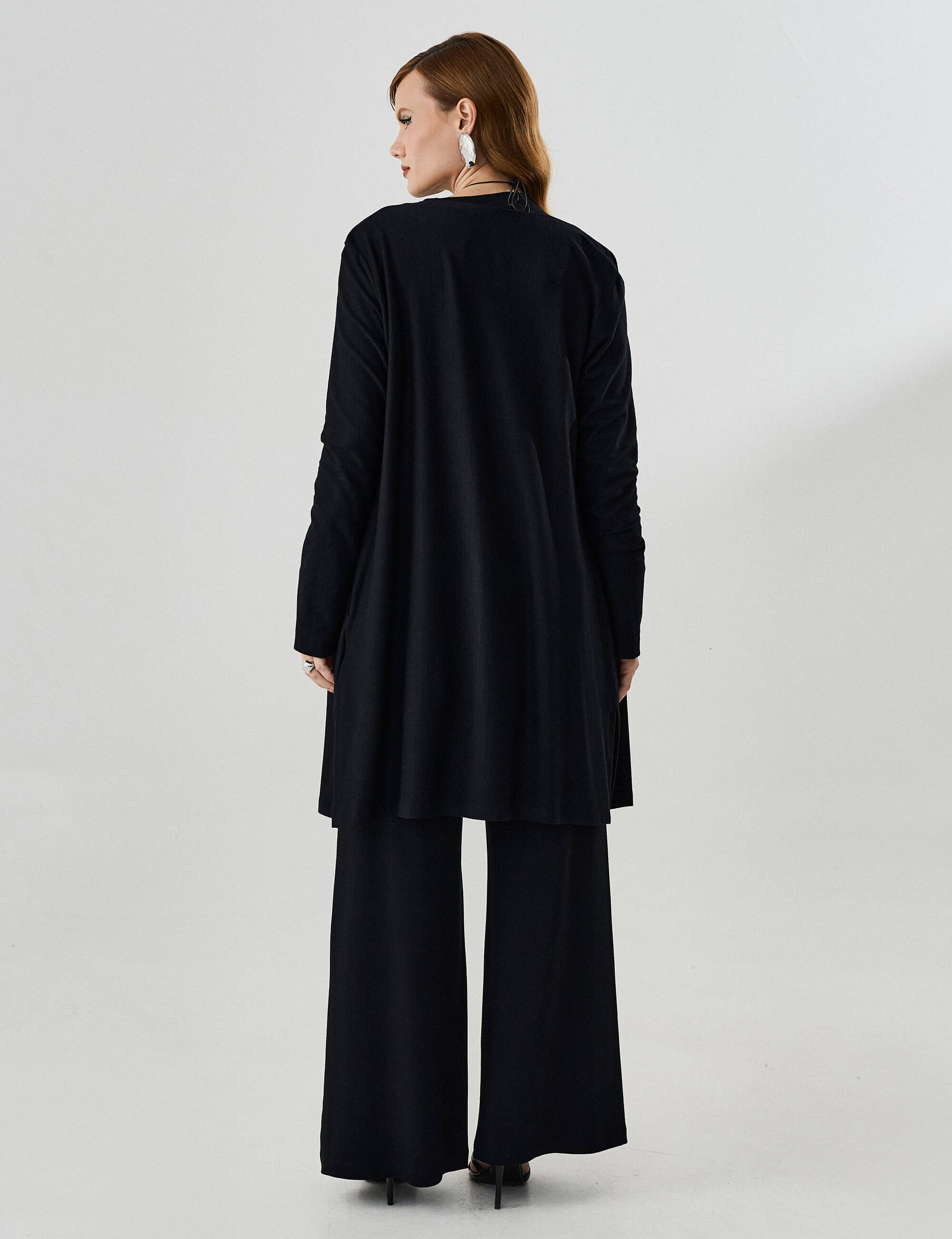 Cardigan Creponado Miranda Preto