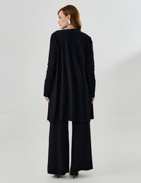 Cardigan Creponado Miranda Preto