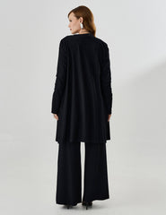 Cardigan Creponado Miranda Preto