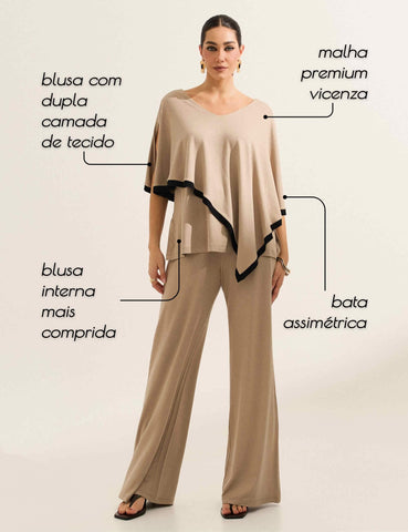 Blusa Vicenza Eliza Taupe