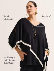 Blusa Vicenza Eliza Preto