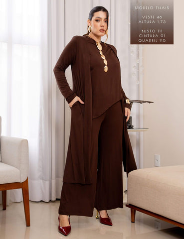 Cardigan Harper Marrom Natureza