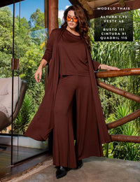 Cardigan Vicenza Maite Marrom Natureza