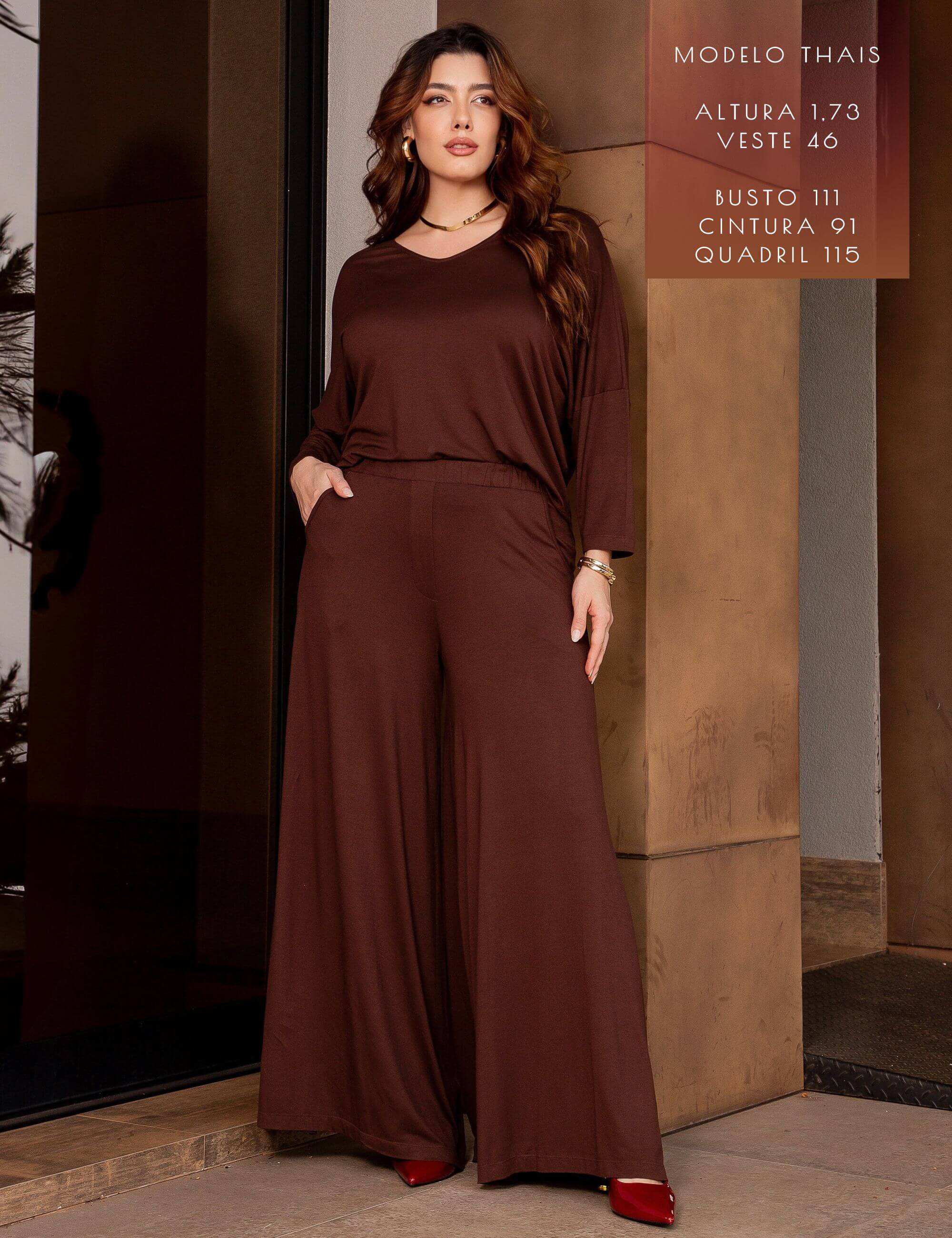 Conjunto Clotilda Marrom Natureza