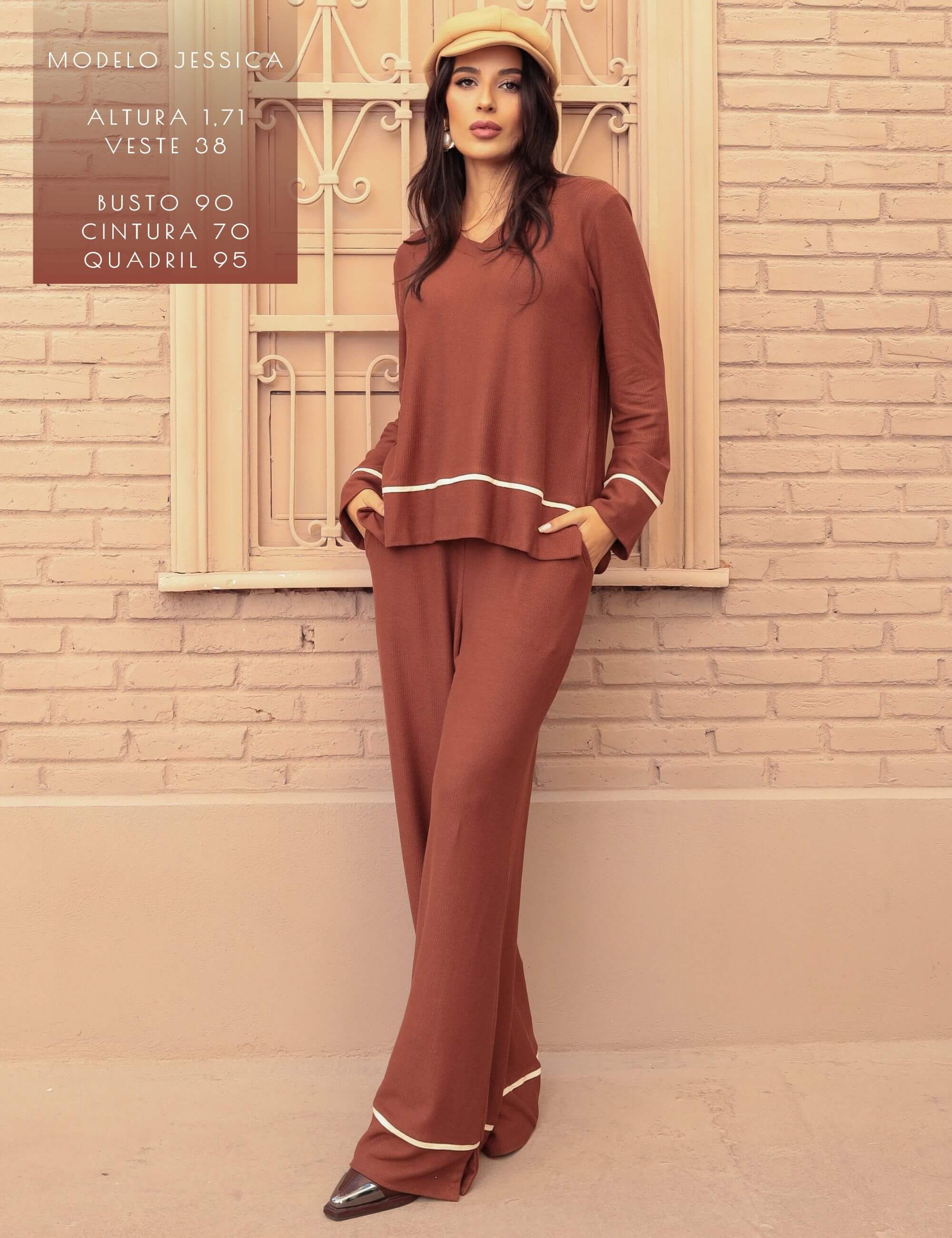 Conjunto Copenhagem Carina Marrom Tamara
