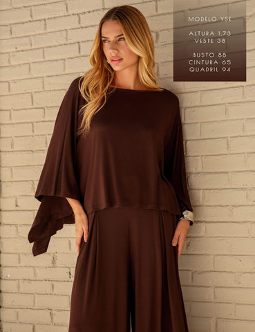 Conjunto Fiorela Marrom Natureza