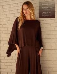 Conjunto Fiorela Marrom Natureza