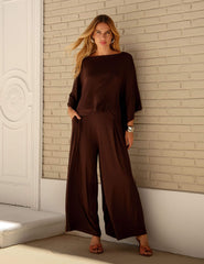 Conjunto Fiorela Marrom Natureza