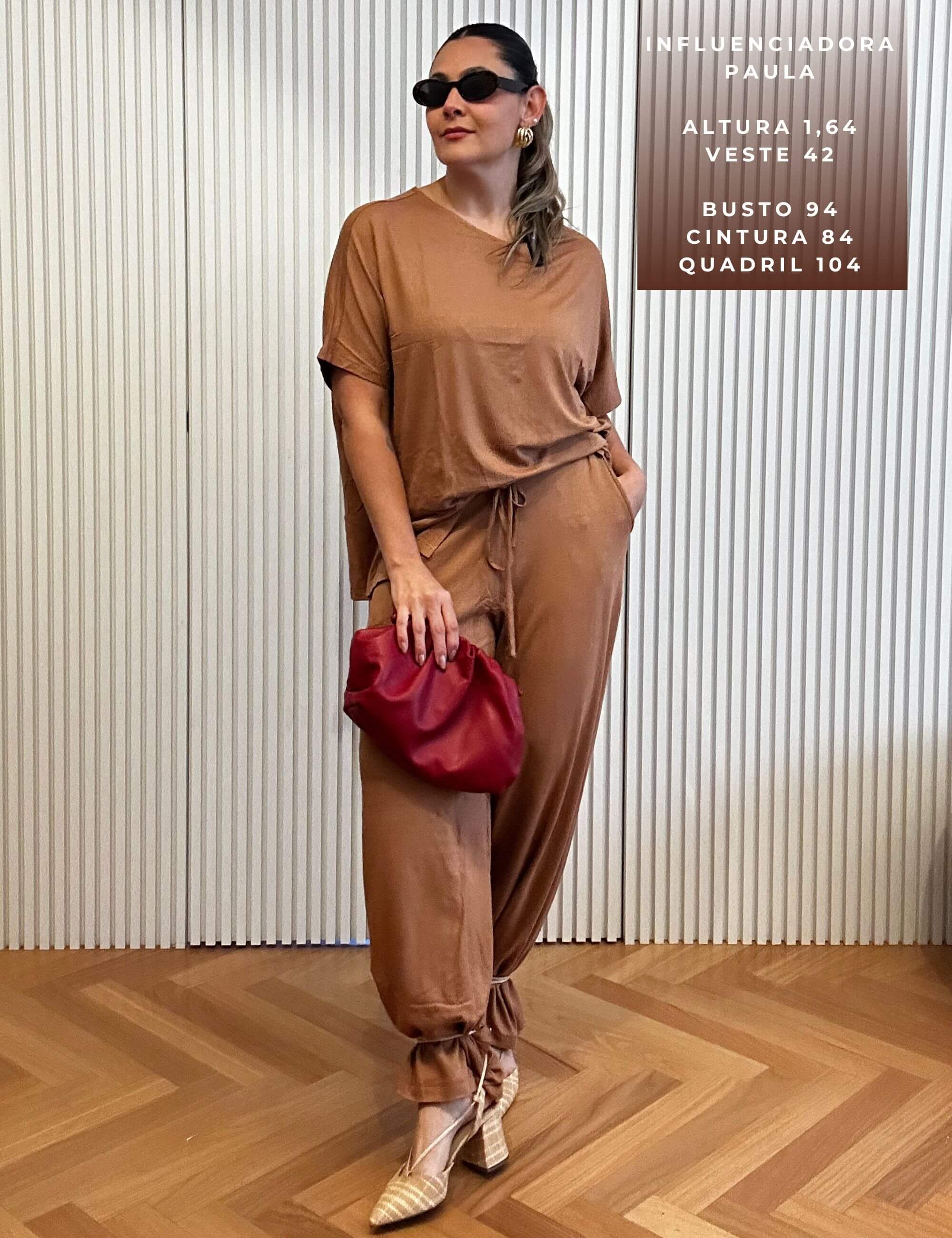Conjunto Vicenza Lisa Caramelo Nougat