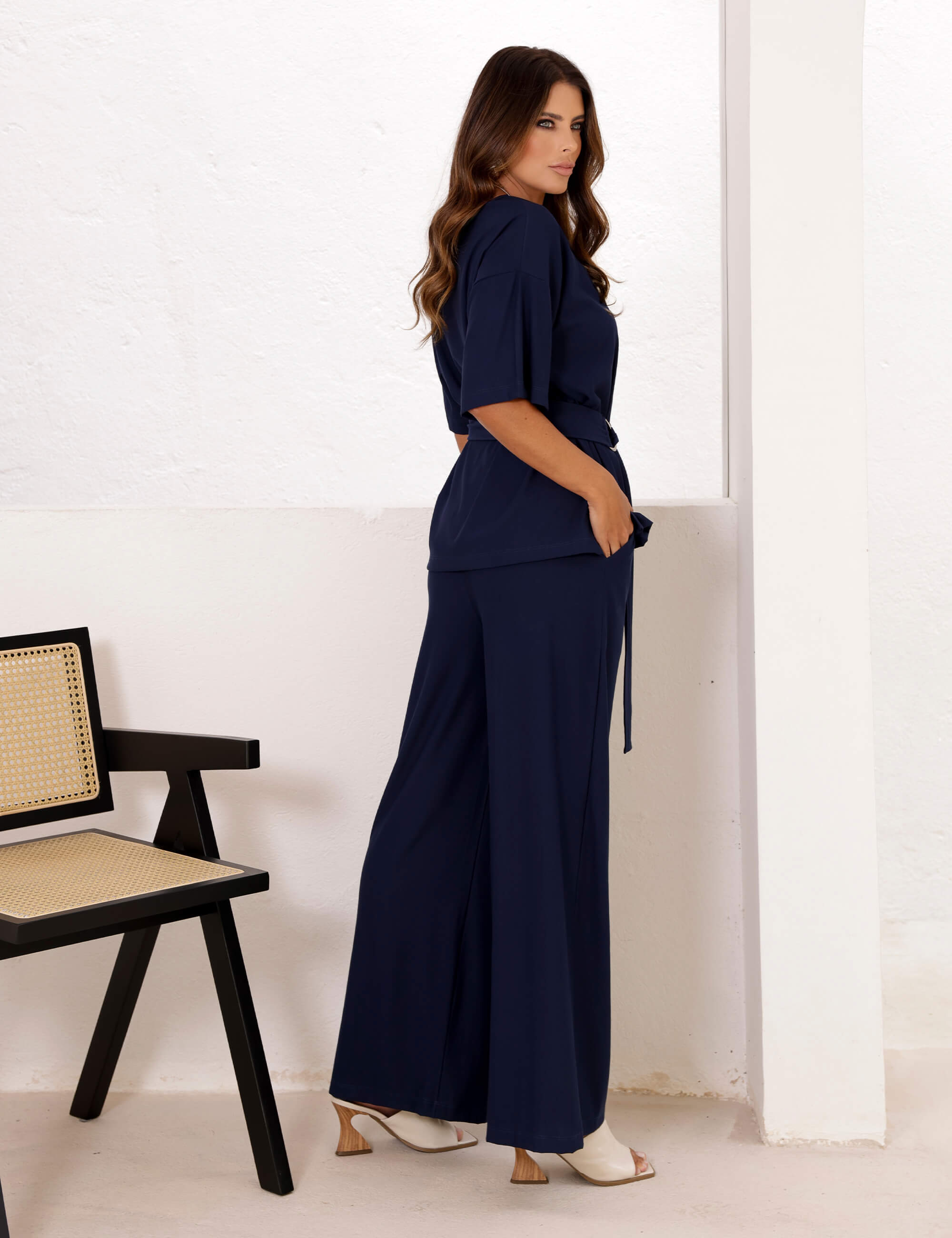 Conjunto Marbella Goldi Azul Marinho