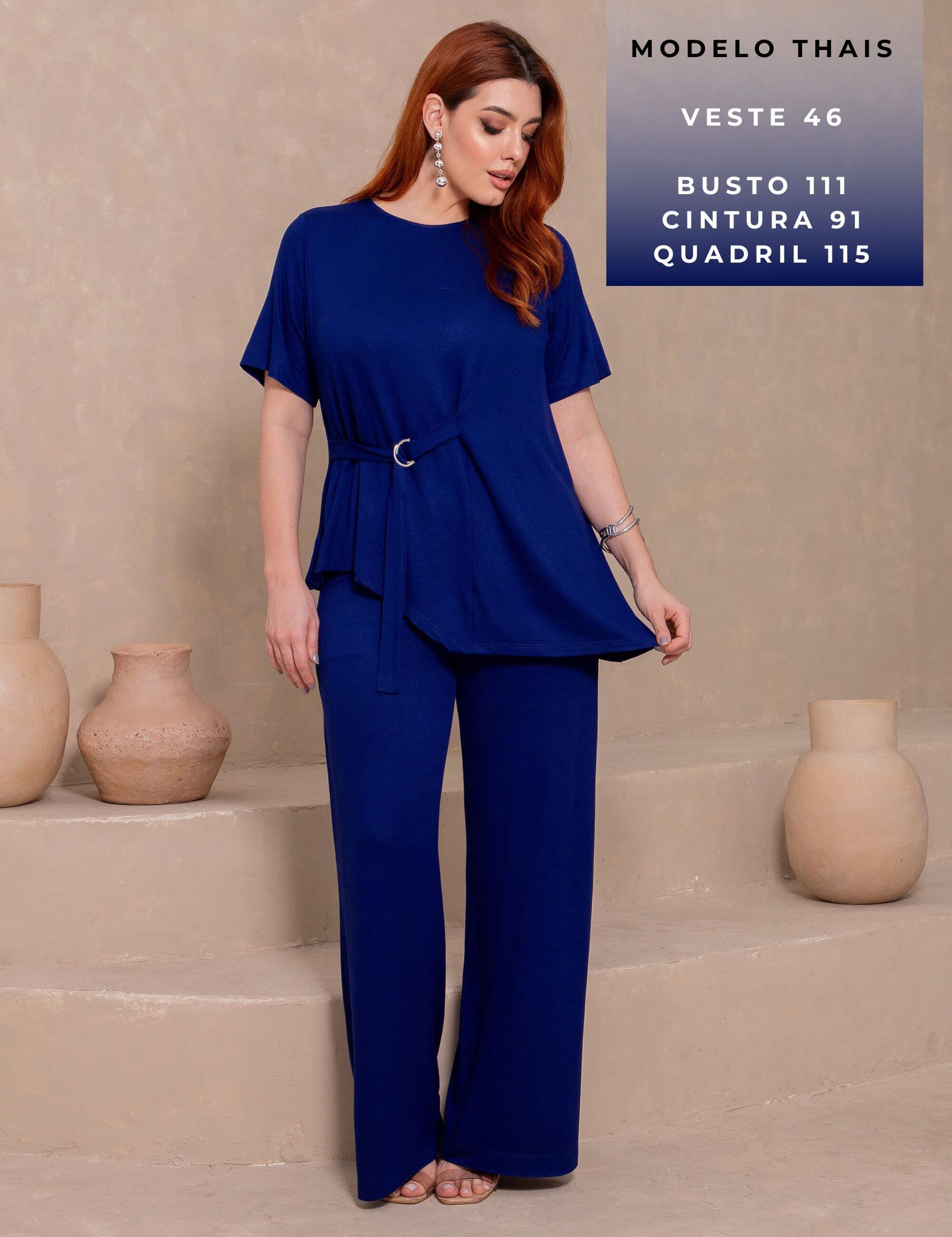 Conjunto Vicenza Tabina Azul Profundo