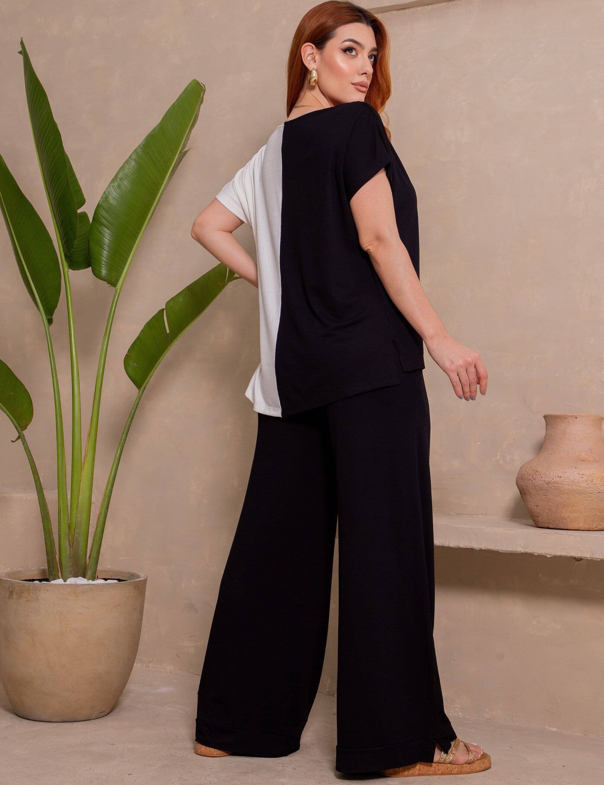 Conjunto Vicenza Valentina Preto/ Off White