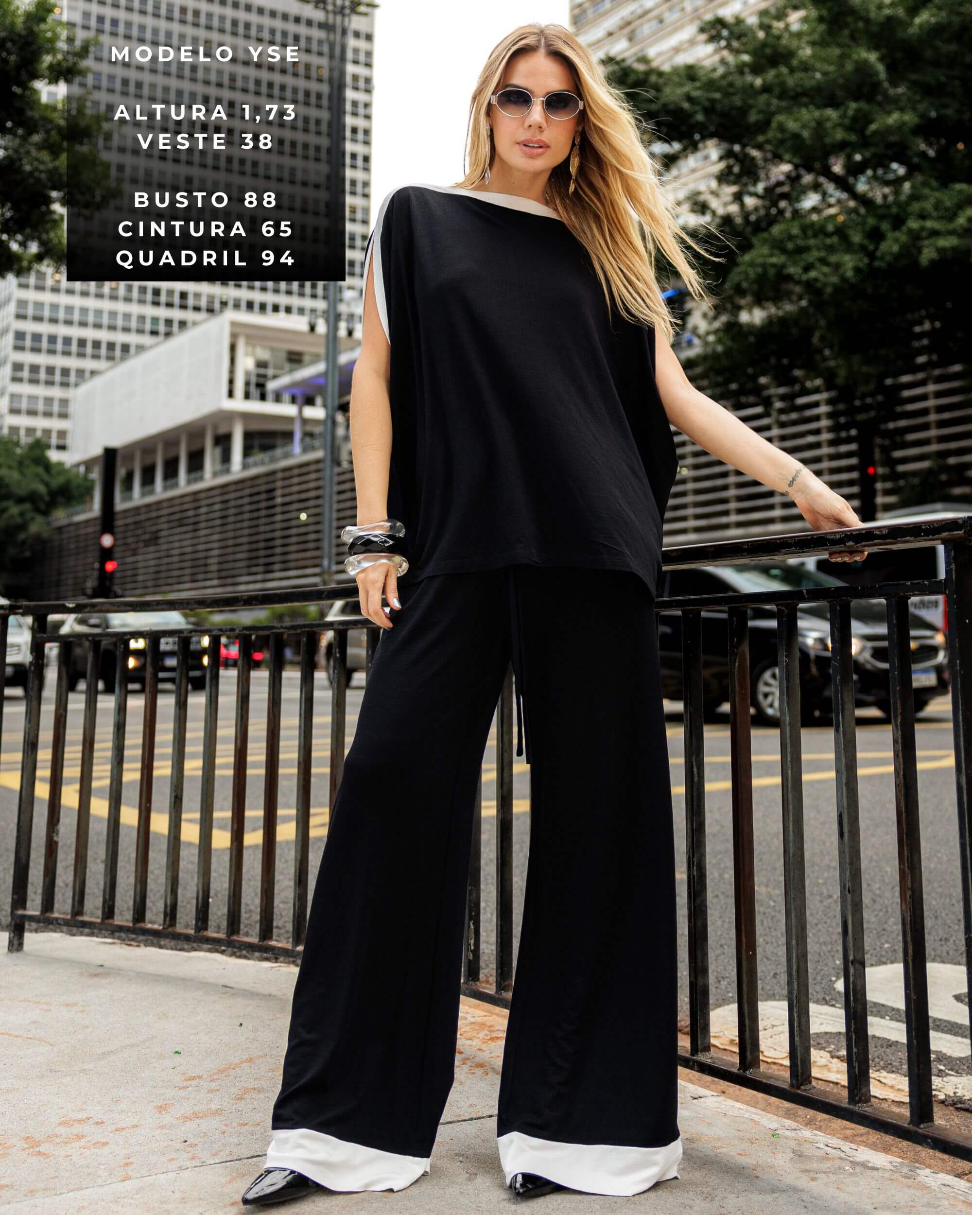 Conjunto Vicenza Afine Preto