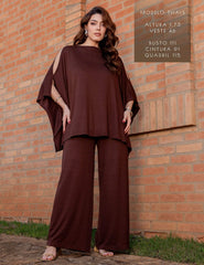 Conjunto Vicenza Benedita Marrom Natureza