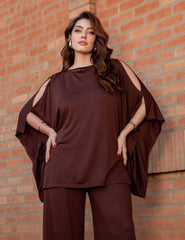 Conjunto Vicenza Benedita Marrom Natureza