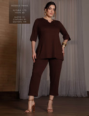 Conjunto Vicenza Briana Marrom Natureza