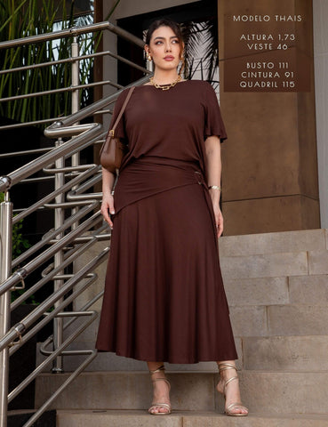 Conjunto Vicenza Eudine Marrom Natureza