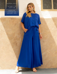 Conjunto Vicenza Lisa Azul Delfino