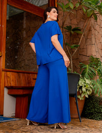 Conjunto Vicenza Lisa Azul Delfino
