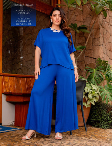 Conjunto Vicenza Lisa Azul Delfino