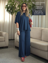 Conjunto Vicenza Lisa Azul Marinho