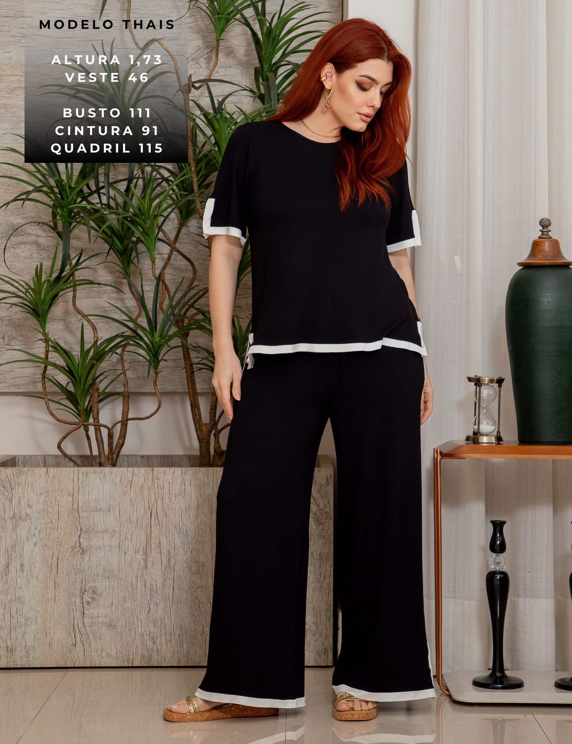 Conjunto Vicenza Palmira Preto