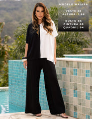 Conjunto Vicenza Valentina Preto/ Off White