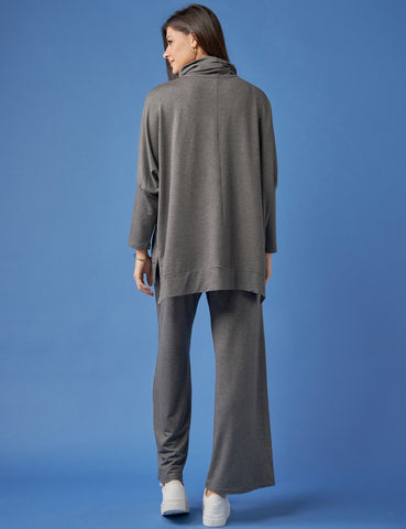 Blusa Moletom Greta Mescla Escuro