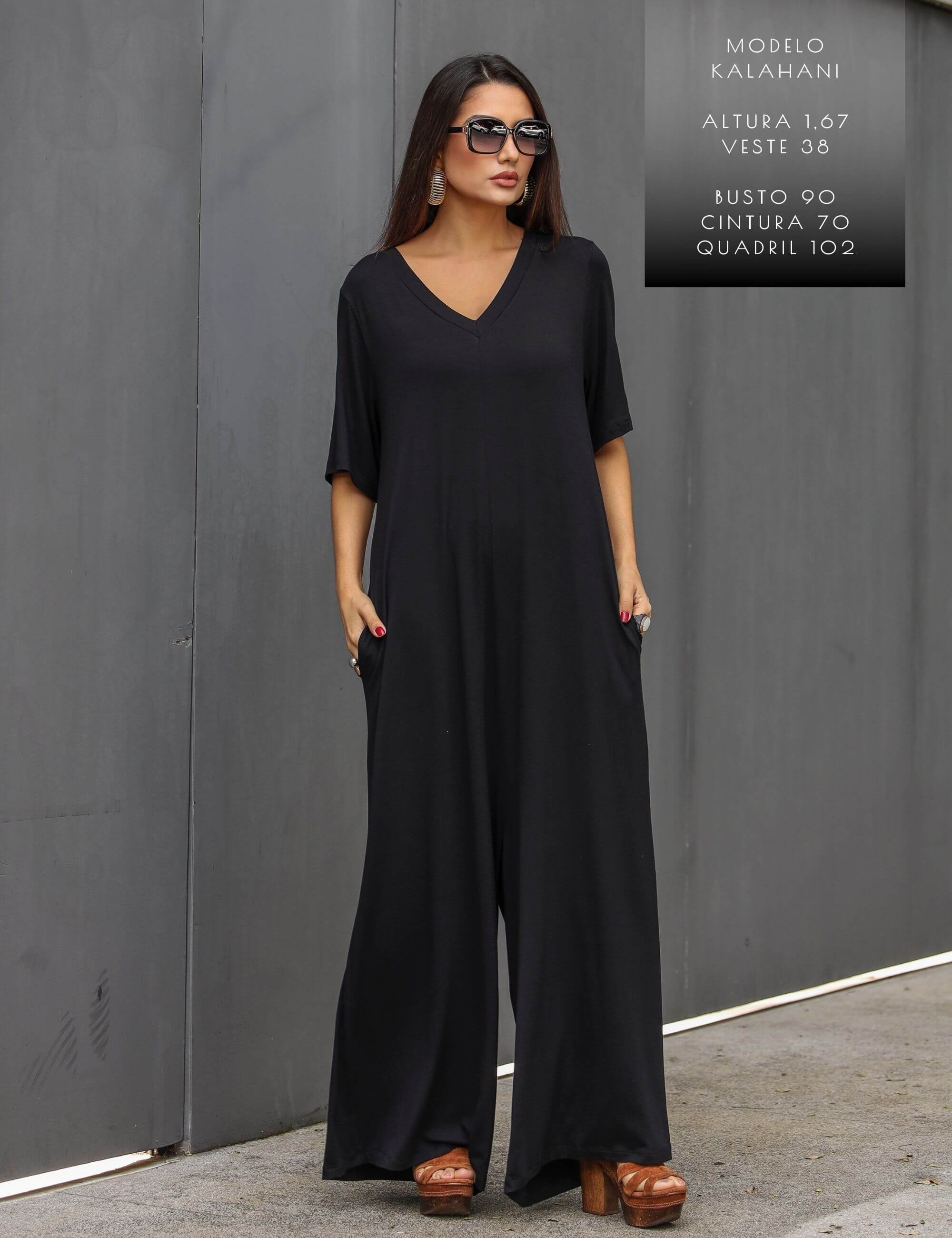 Macacão Filomena Preto