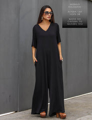 Macacão Filomena Preto