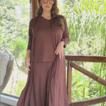 Cardigan Vicenza Maite Marrom Natureza