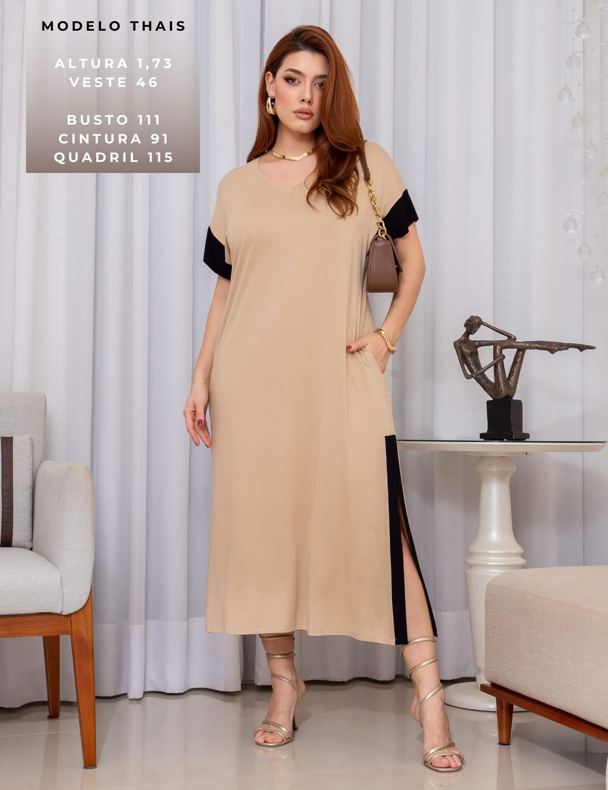Vestido Agatha Bege MPB