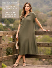Vestido Canelado Vitoria Verde Country