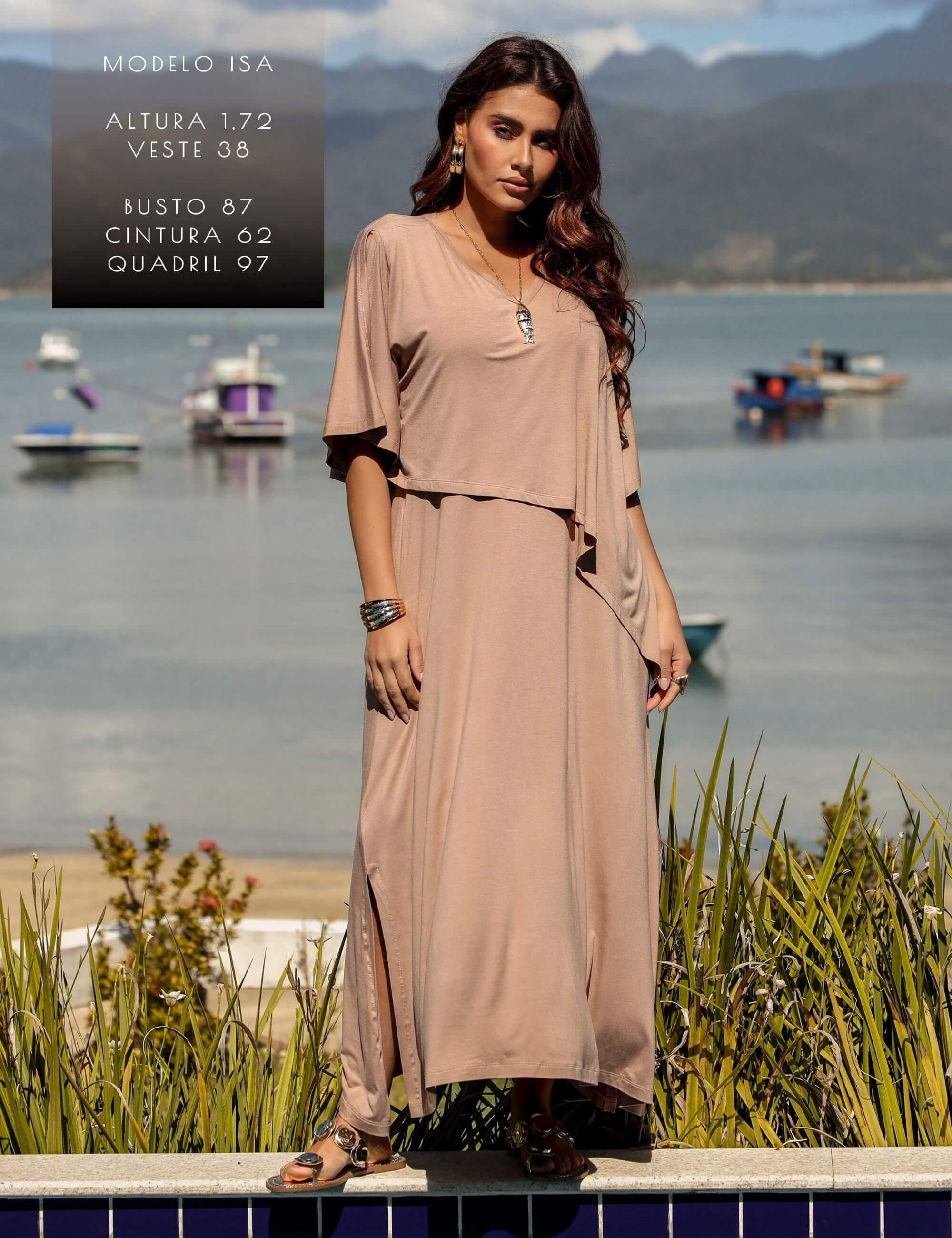 Vestido Diamela Bege Awake