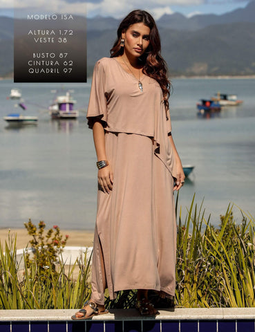 Vestido Diamela Bege Awake
