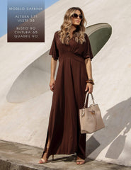 Vestido Divina Marrom Natureza