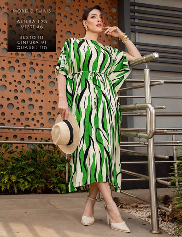 Vestido Estampado Elga Verde
