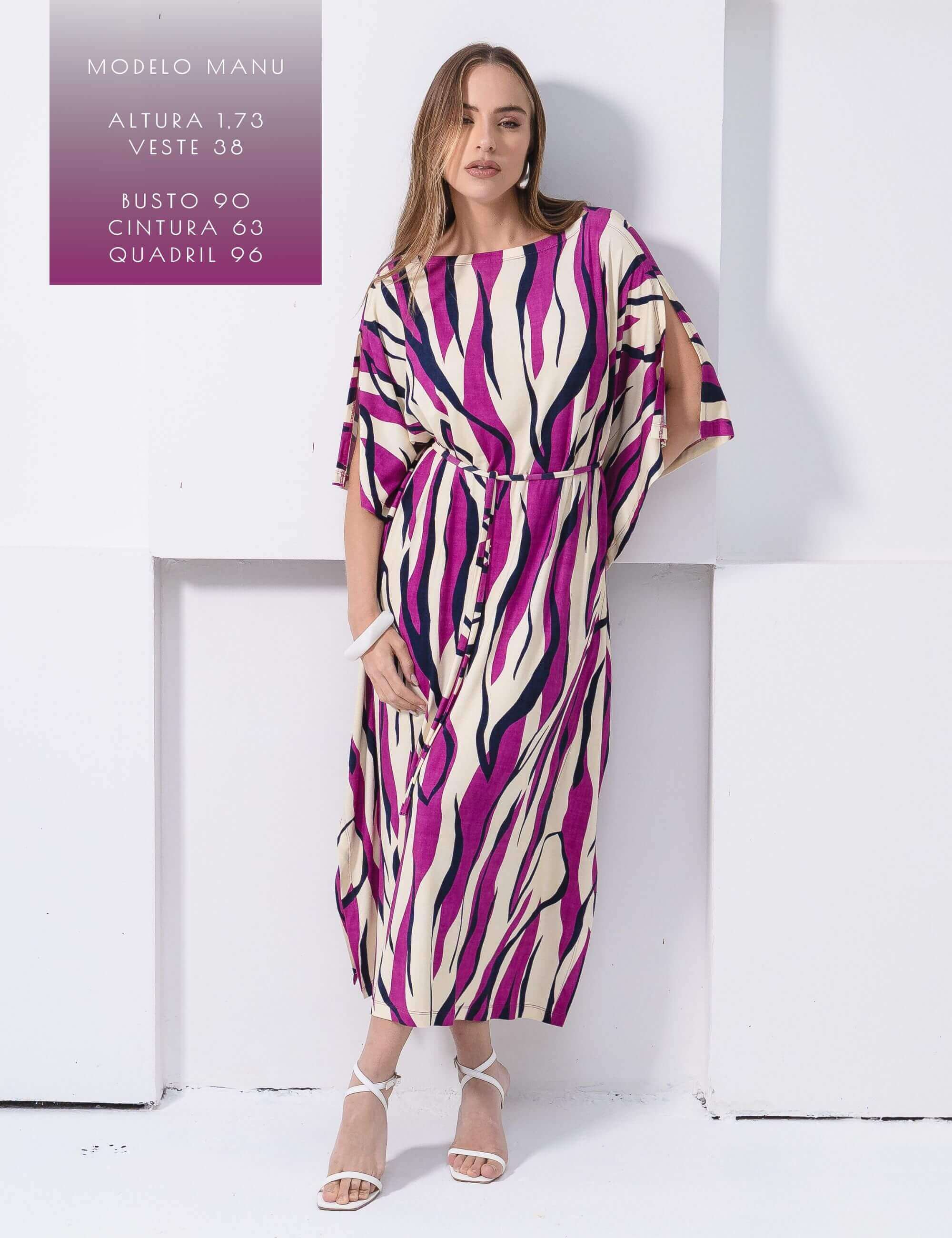 Vestido Estampado Elga Violeta